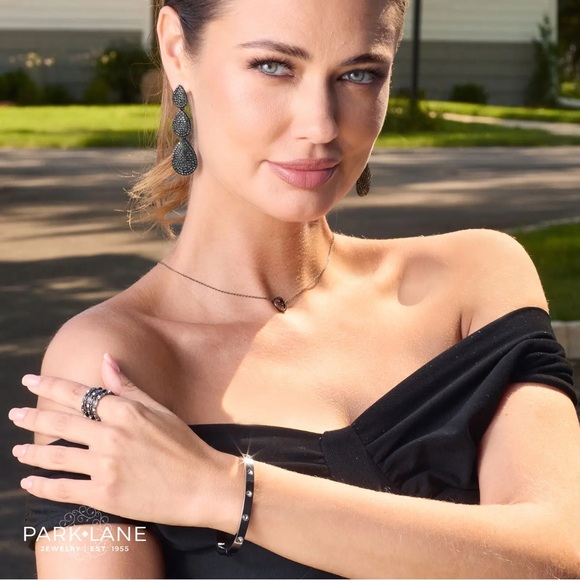 Park Lane ECLIPSE Hematite Black Drop Earrings - Picture 3 of 5